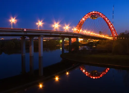 New bridge across Moscow river