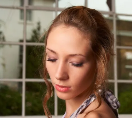 Pretty girl with pearl earring