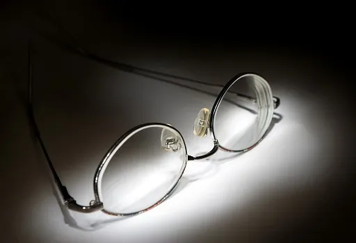Glasses in the darkness