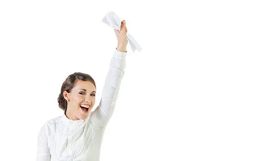 Happy Successful Young Businesswoman