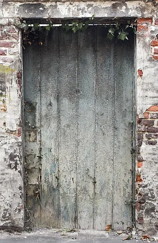 Old wooden door