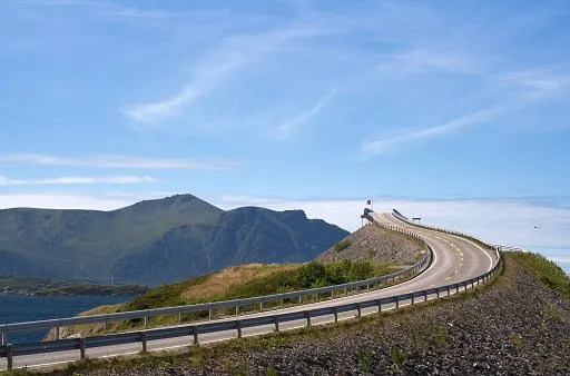 Road to sky (view at Atlantic Road, Norway)